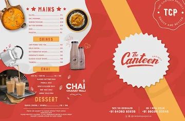 The Canteen Project menu 