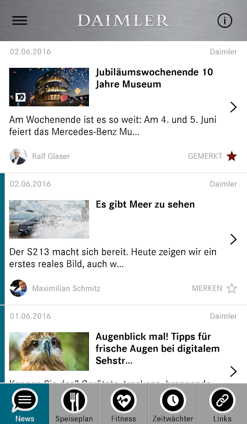 Android application Daimler 4You - Mitarbeiter App screenshort