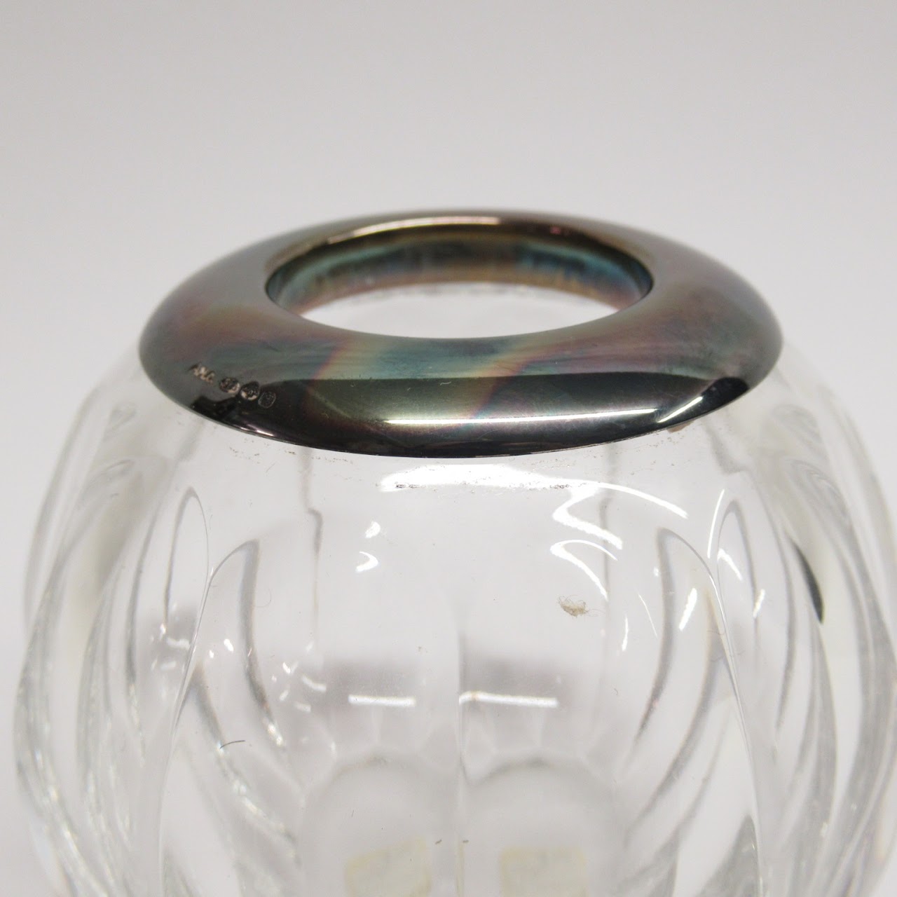 Sterling Silver and Crystal Petite Vase