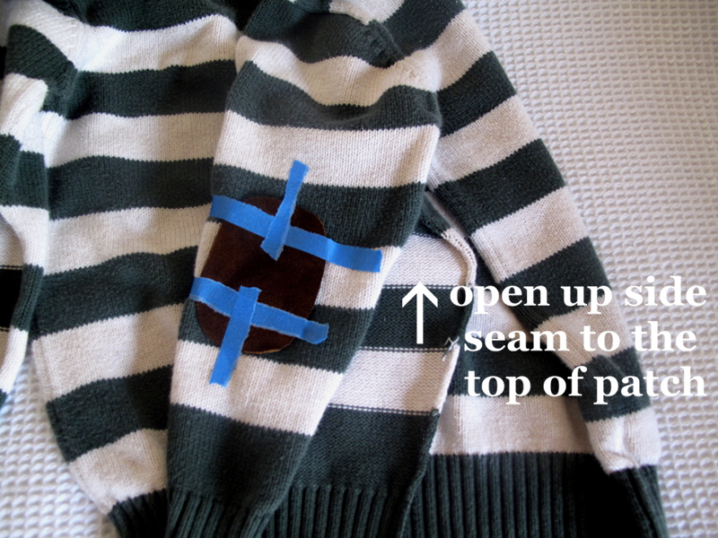 DIY Suede Elbow Patch Sweater - Creative Fashion Blog