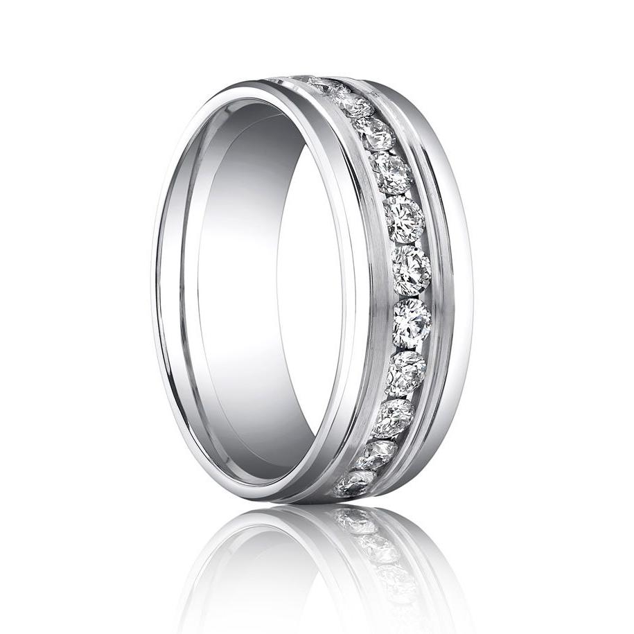 14k White Gold 3mm Slightly Domed Comfort Fit Wedding ring -  90.00