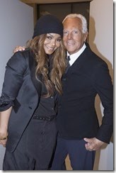 Janet Jackson e Giorgio Armani