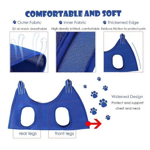 Dog Cat Grooming Hammock Fixed Bath Bag for Nail Cutting Anti Scratch Cat Trimming Restraint Bag Cat Beauty Hanging Pet 