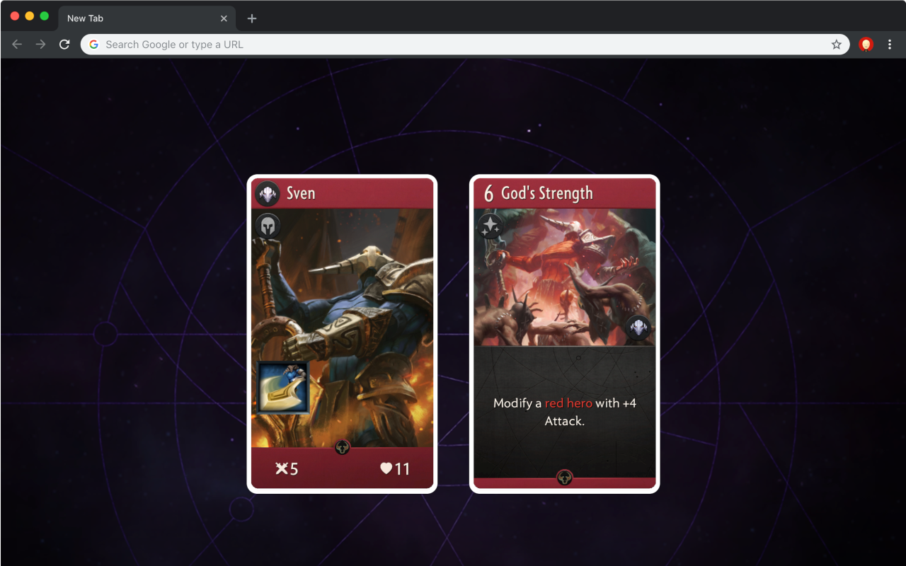 Artifact Cards for New Tab Preview image 1