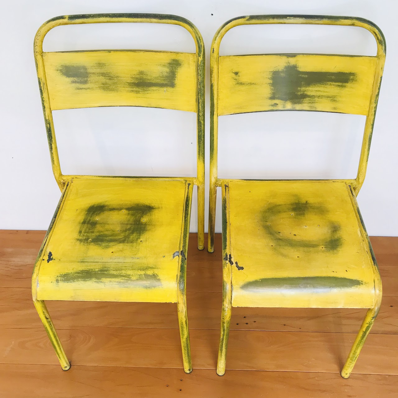 French Bistro Style Metal Chair Pair #2