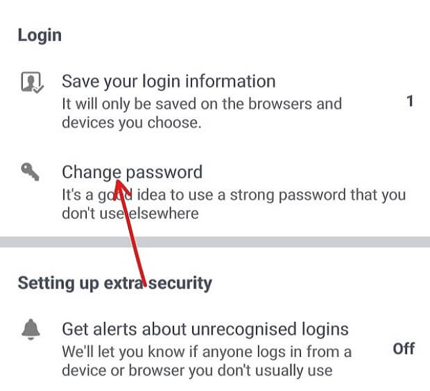 In Accesso, fare clic su Modifica password