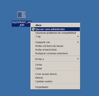 Instalar Microsoft SQL Server 2008 Express with Advanced Services x64 en Microsoft Windows Server 2008 R2 x64