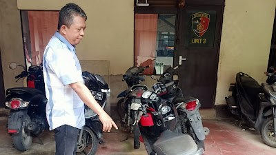 Bernasib Sial,Seorang Pencuri Motor Dipontianak Barat Babak Belur Ditangkap Warga