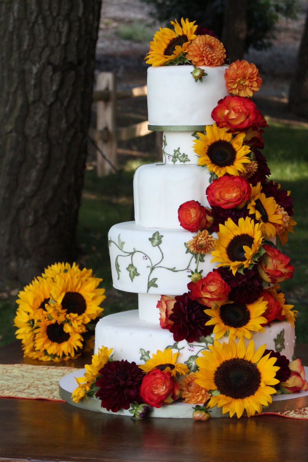 Sunflower Wedding Cake by