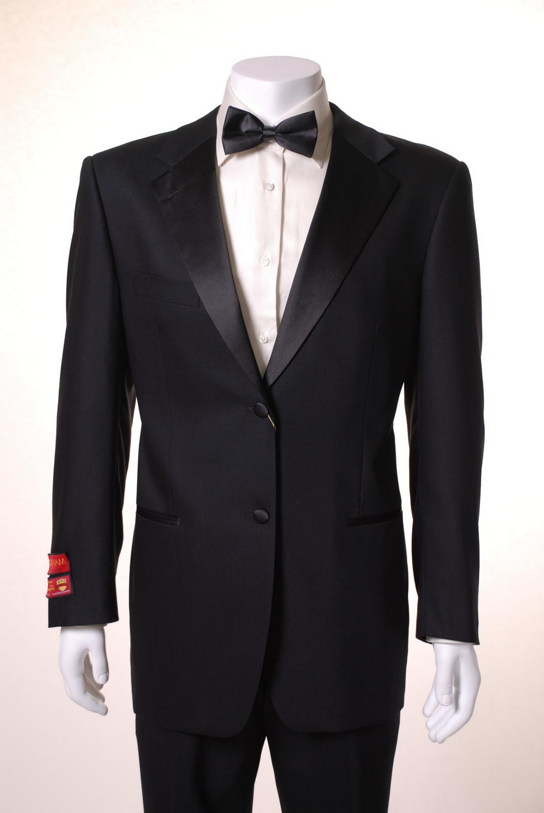 Black Wool 2 Button Tuxedo