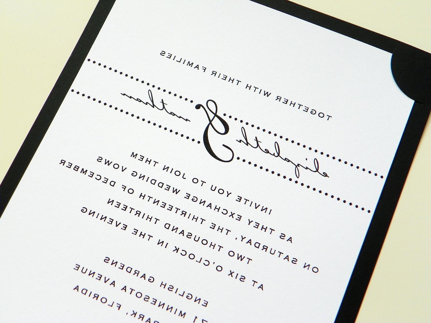 Wedding Invitations - Handscript Monogram - Set of 25