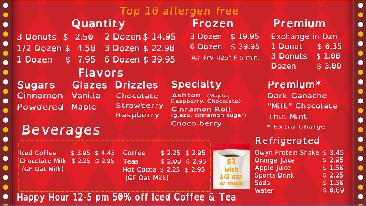 Our entire menu and facility is gluten-free and top 10 allergen-free!