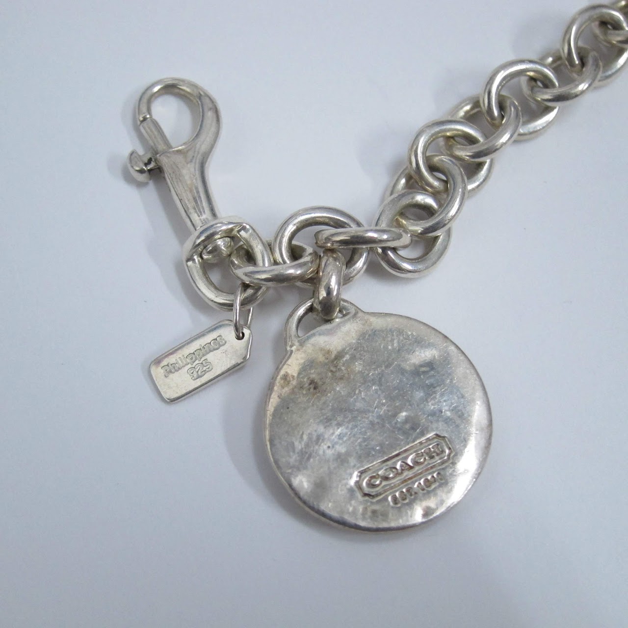 Coach Sterling Silver Chain Bracelet