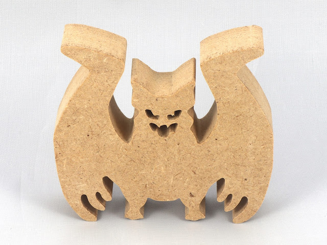 Handmade Wood Toy Halloween Bat Cutout