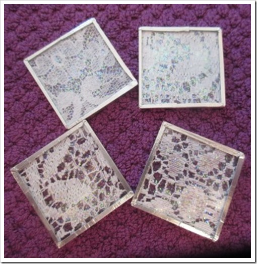 lace microscope slide tree decorations 