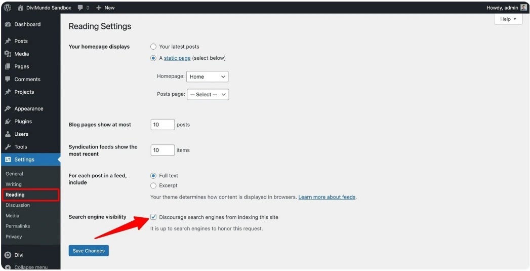 WordPress site
