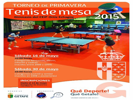 Hasta el 13 de mayo está abierto el plazo para realizar las inscripciones del torneo de Primavera de Tenis de Mesa