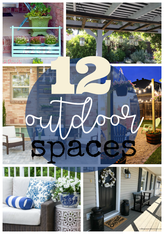 12 Outdoor Spaces at GingerSnapCrafts.com #outdoor #diy #forthehome