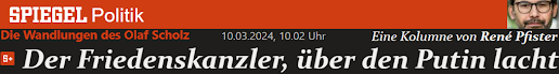 René Pfister für den Hamburger Hetzer: Der Friedenskanzler, über den Putin lacht