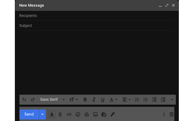 GMail Dark mode Compose Preview image 0