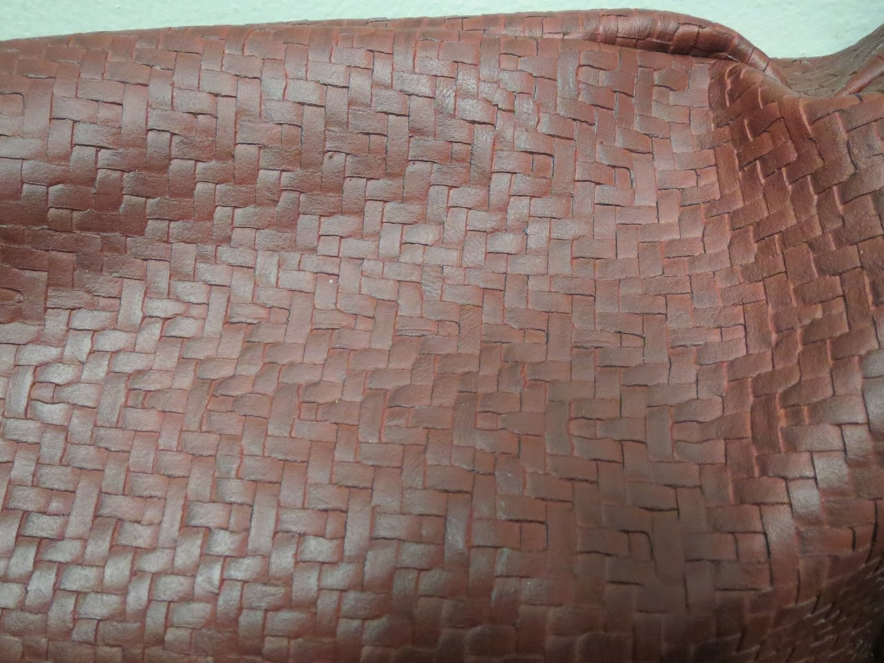 Woven Leather Throw Pillow Pair