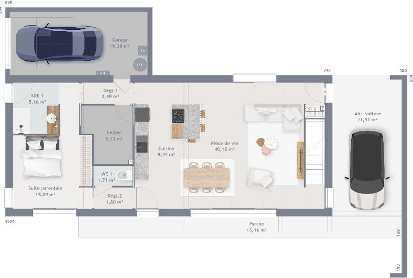  Vente Terrain + Maison - Terrain : 2 500m² - Maison : 160m² à Samoreau (77210) 