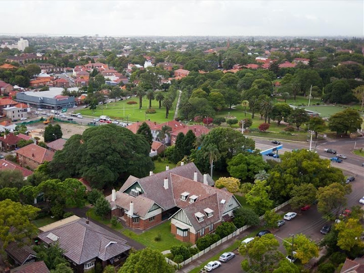 The main two-storey home was commissioned by Haberfield pioneer Richard Stanton circa 1900 in the then-modern Arts and Crafts Bungalow style.