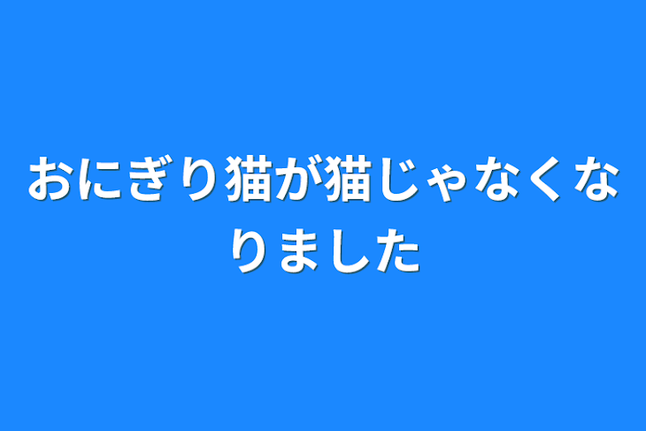 「おにぎり猫が猫じゃなくなりました」のメインビジュアル