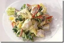 Fricassea di pesce con salsa al limone e uova