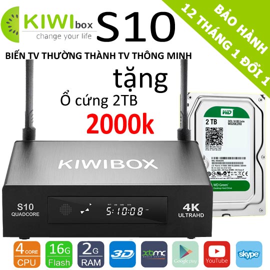 Android tv box kiwibox s10