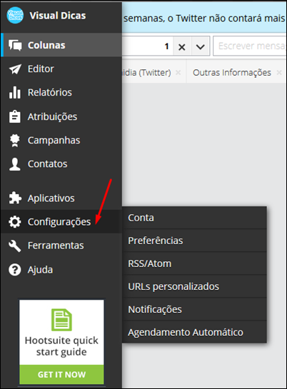 Como divulgar seu blog no Facebook, Twitter ou Google+ usando o Hootsuite - Visual Dicas