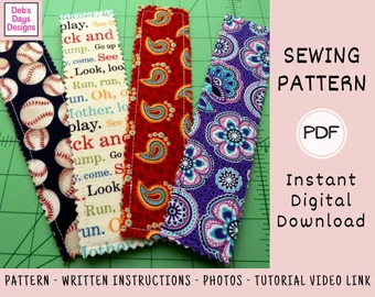 How to Sew an easy, fantastic Tasseled Fabric Bookmark: free tutorial