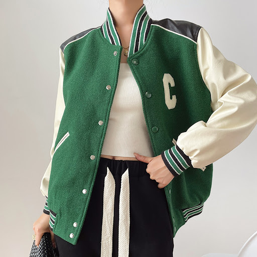 Title 2, Womens Patchwork Loose Jacket American Retro S...