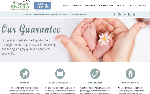 Sleeping Angels Nanny Agency chrome extension