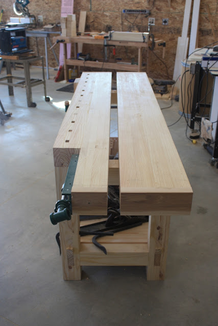 SYP Spilt-Top Roubo Workbench 3: Mostly Finished Tail