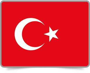 Turkish framed flag icons with box shadow