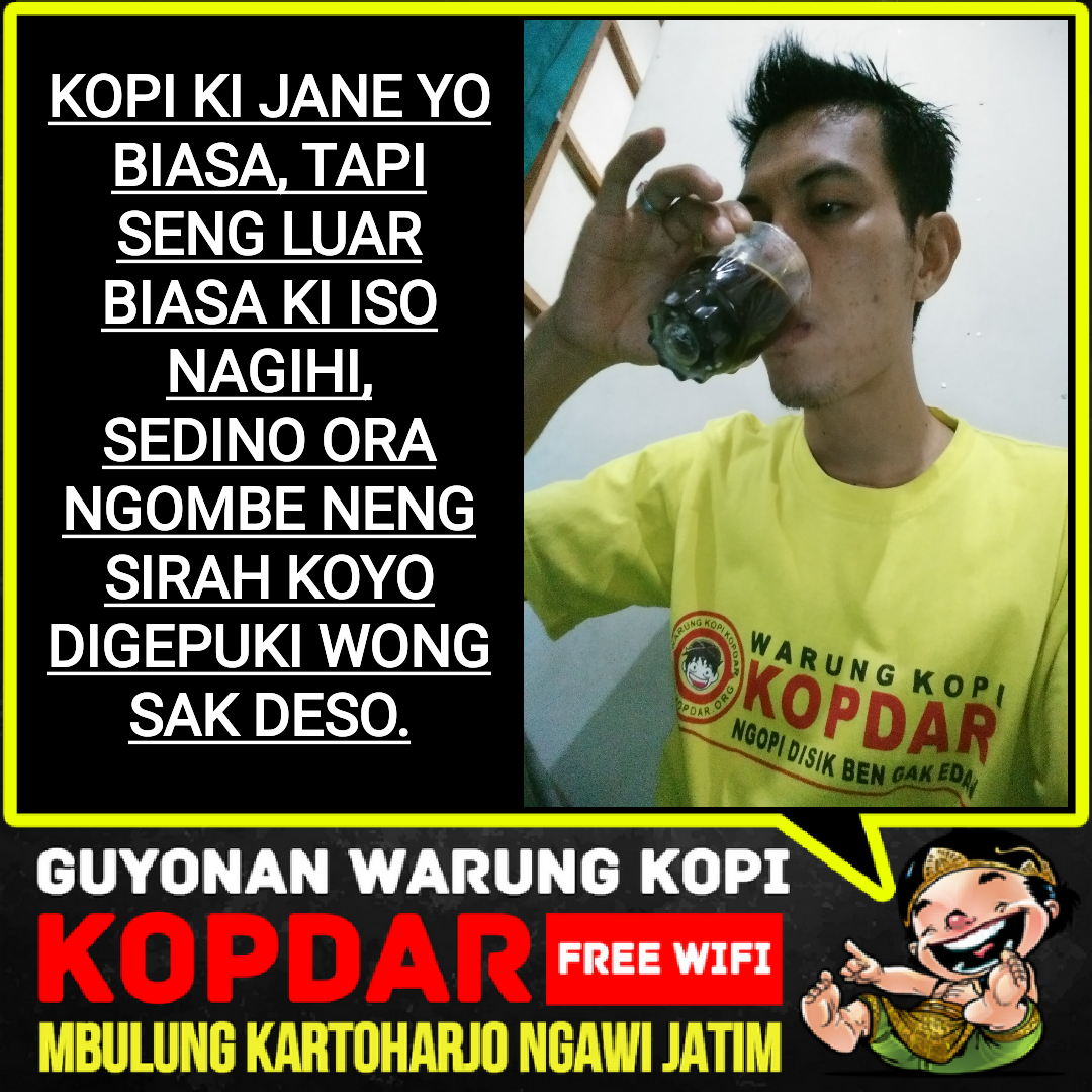 Gambar Lucu Wong Ngopi Dp Bbm Lucu