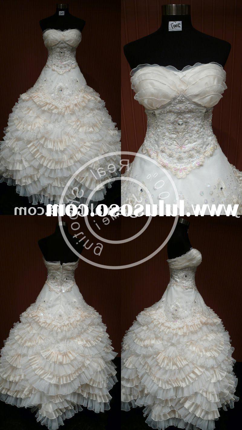 wedding dress appliqued bridal