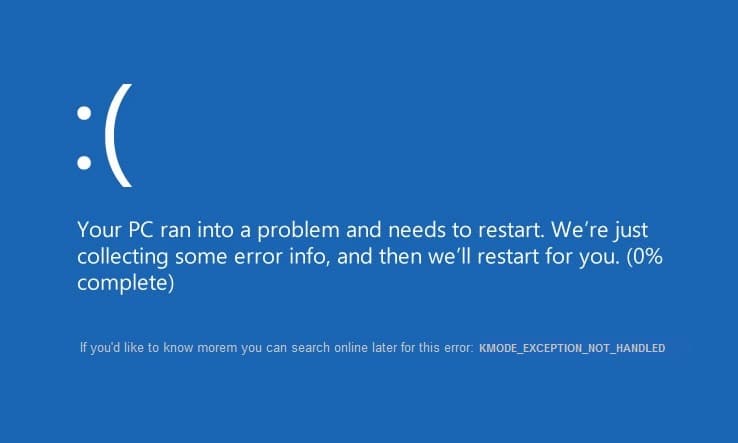 แก้ไขข้อยกเว้น KMODE ไม่ได้รับการจัดการ Error