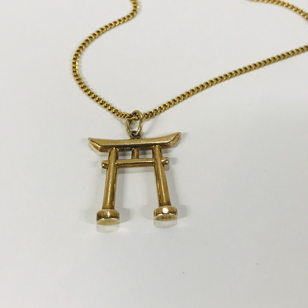 18K Gold Chain with 14K Pendant