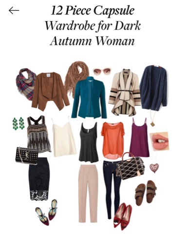 Dressing My Truth Blog: 12 Piece Fall Capsule Wardrobe for Dark Autumn ...