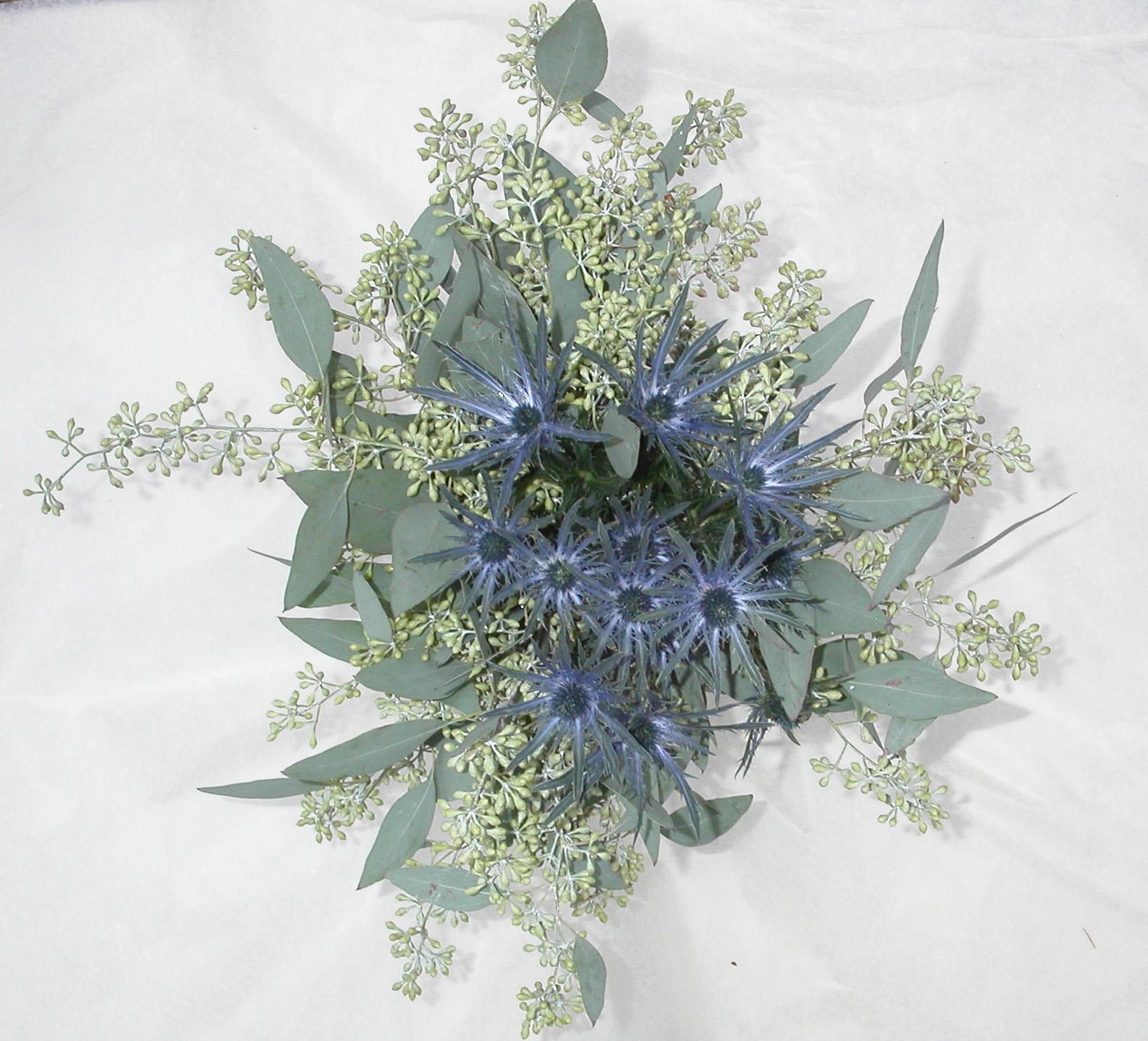 blue wedding flowers