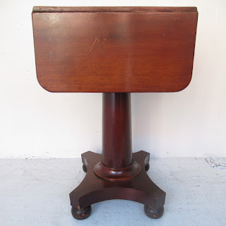 Antique Pedestal Drop Leaf Table