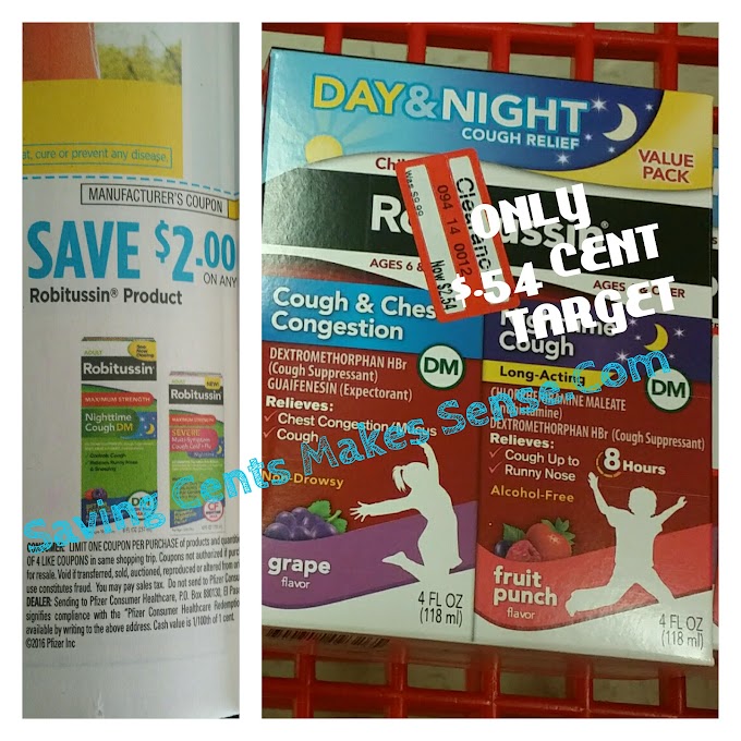 #Target: $.54 Cents Children's #Robitussin Day & Night Combo Pack! 