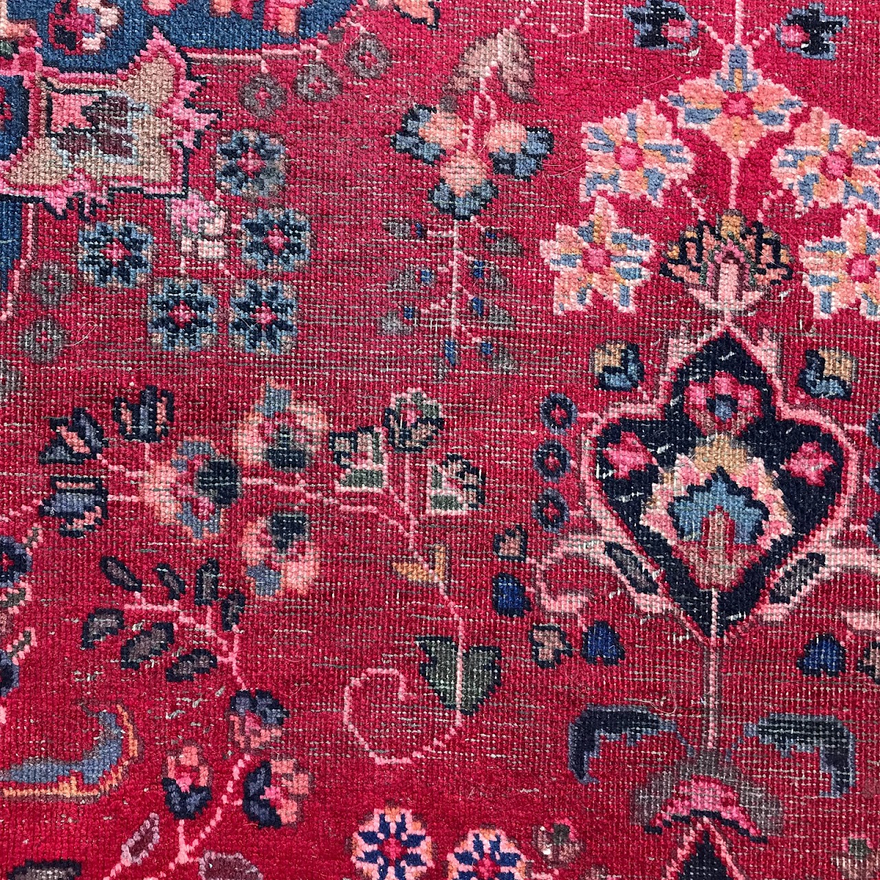 Wool Floral Heriz Area Rug