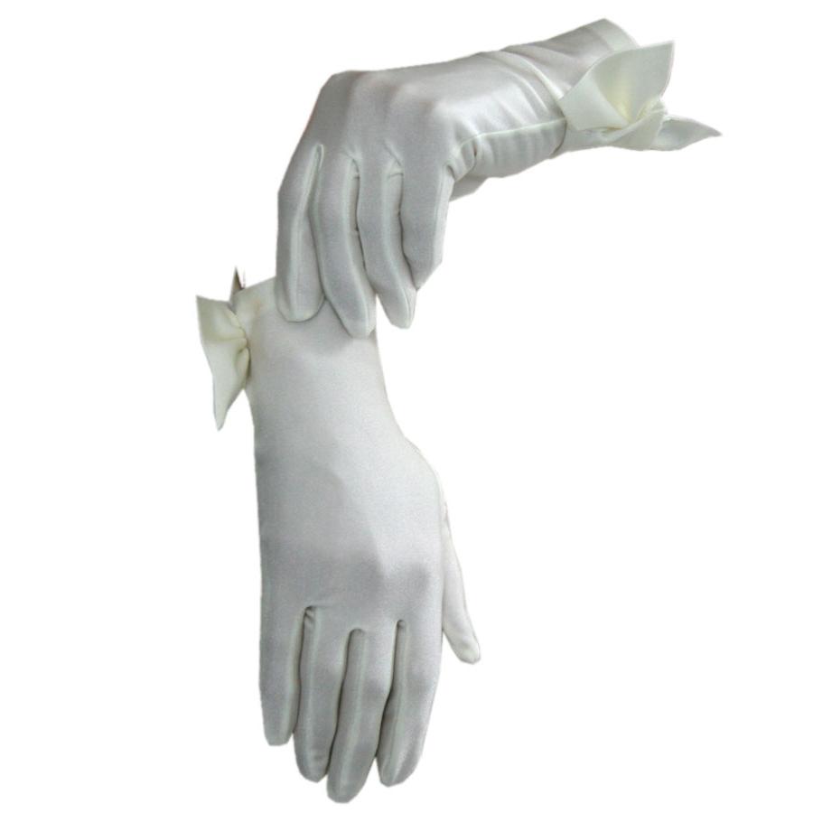 ivory wedding short gloves