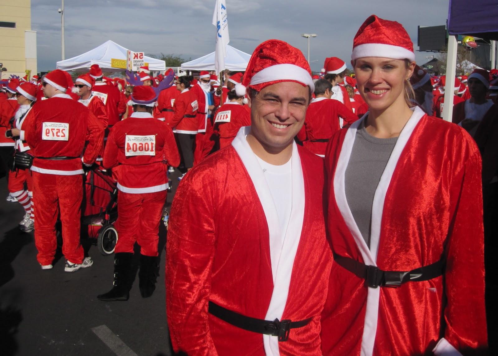 small kids in Santa suits,