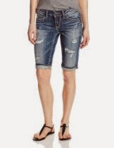 <br />Silver Jeans Juniors Aiko Mid Rise Bermuda Short