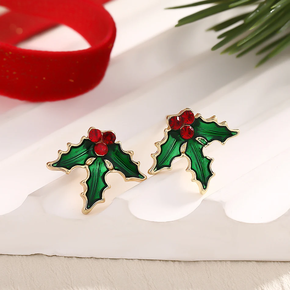 Gepersonaliseerde 3D cartoon kerst oorbellen met eland, kerstboom, sneeuwvlok en diamant. Unieke kerst sieraden.