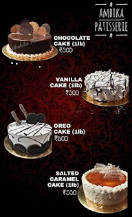 Ambika Patisserie menu 1